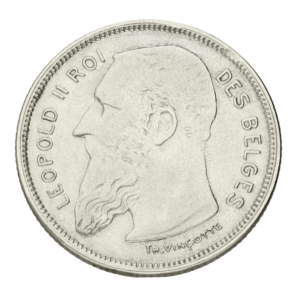 2 francs Leopold II Texte français