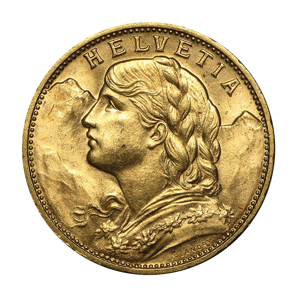 20 francs suisses or diverses années