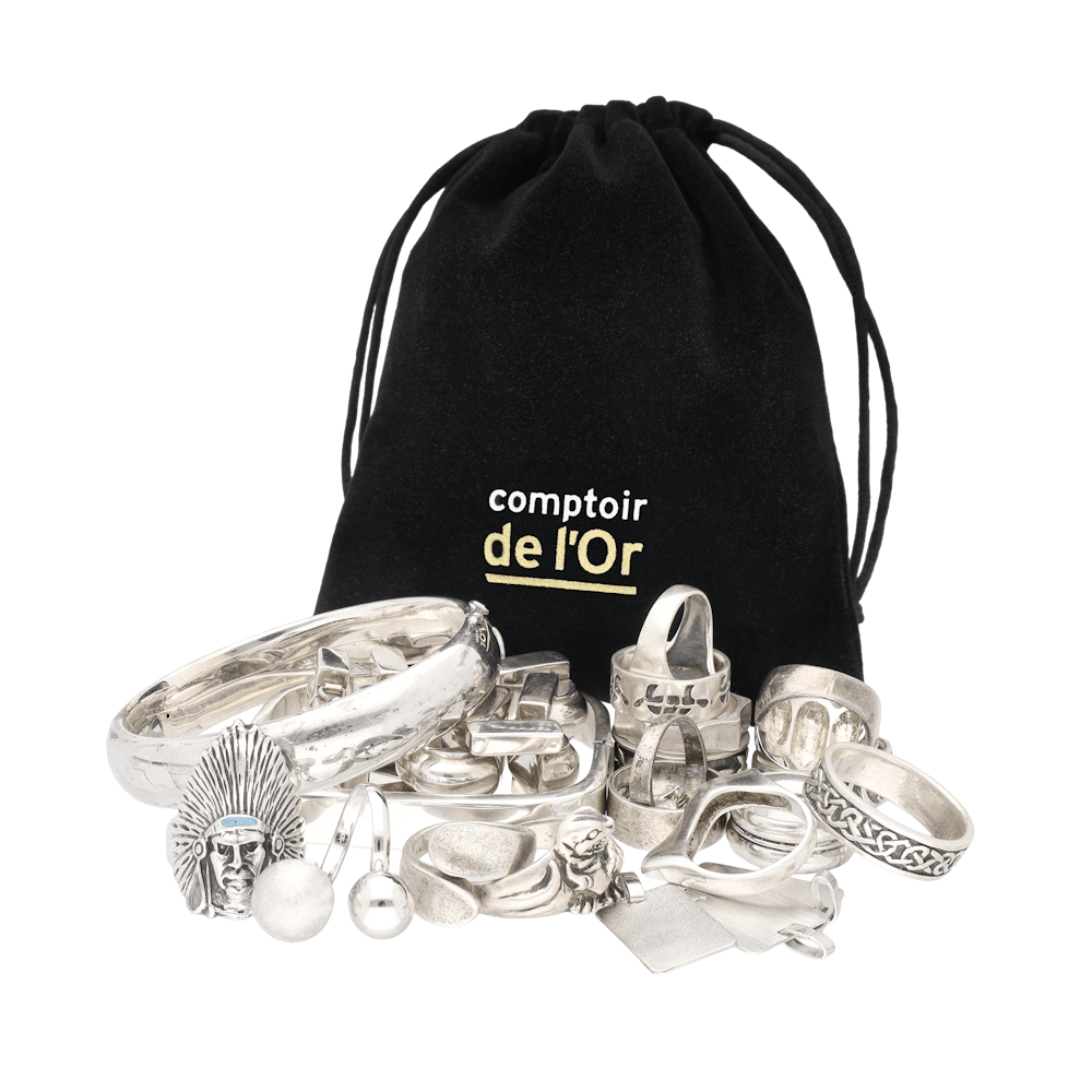 250 grammes net de bijoux en argent