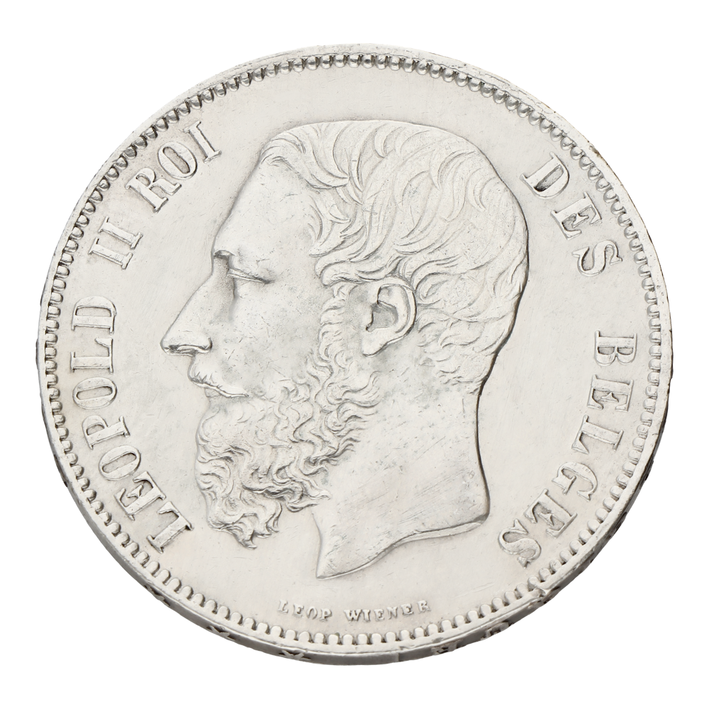 5 francs Leopold II Small head
