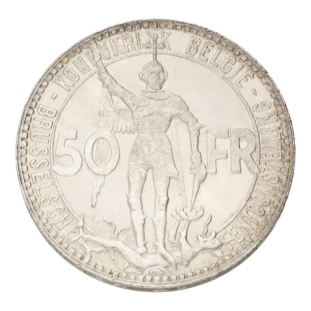 50 francs Leopold III Brussels World Fair 1935 Texte néerlandais