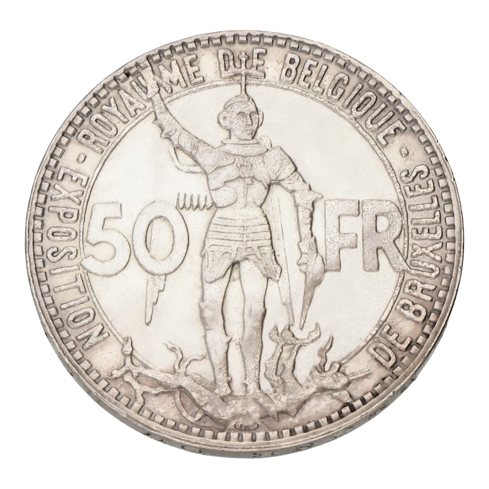 50 francs Leopold III Exposition Universelle de Bruxelles 1935 Texte français