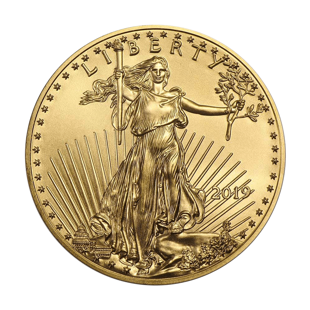 Aigle américain 1 OZ or diverses années