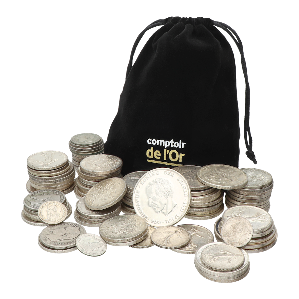 kilo net. argent en francs belges diverses années