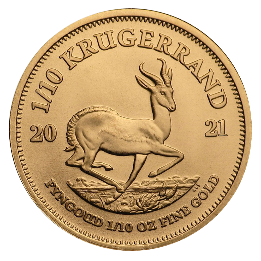 Krugerrand 1/10 OZ or diverses années