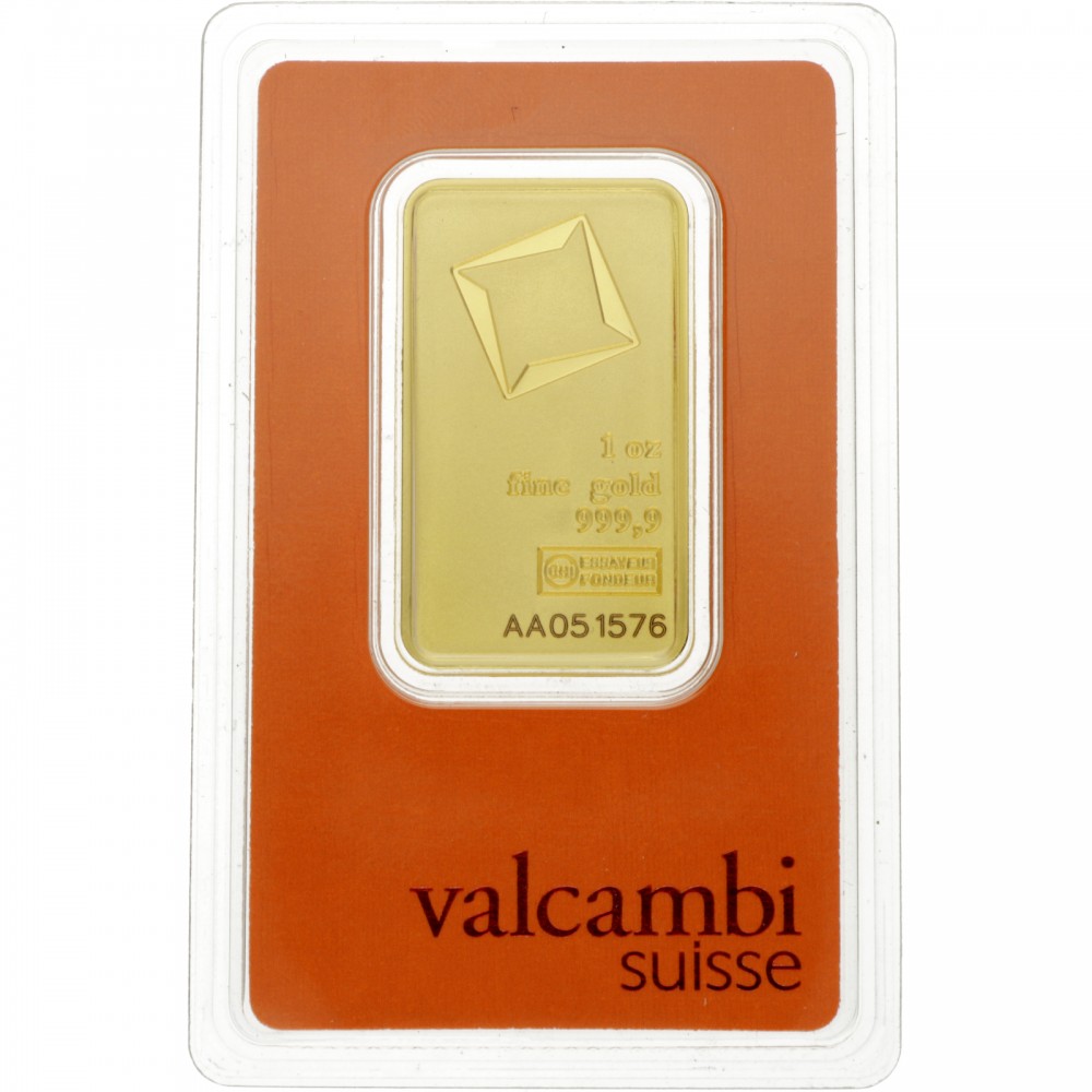 Lingot d or certifie Valcambi de 31,1grammes