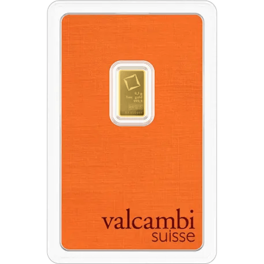 Lingot d'or Valcambi certifié de 0,5 gramme