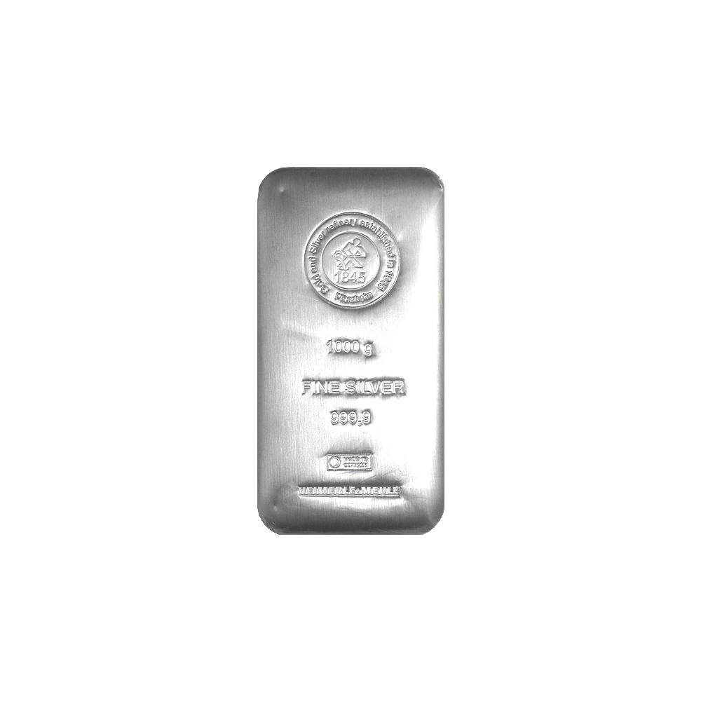 Lingot Heimerle Meule 1 kilo argent