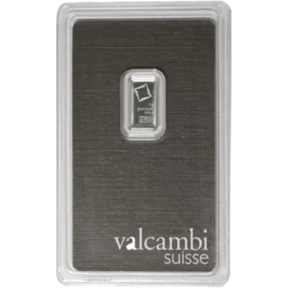 Lingot platine Valcambi certifié de 1 gramme