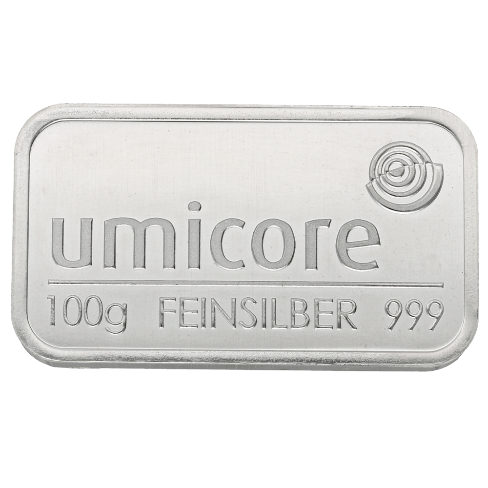 Lingot Umicore 100gr argent