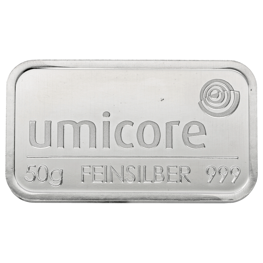 Lingot Umicore 50gr argent