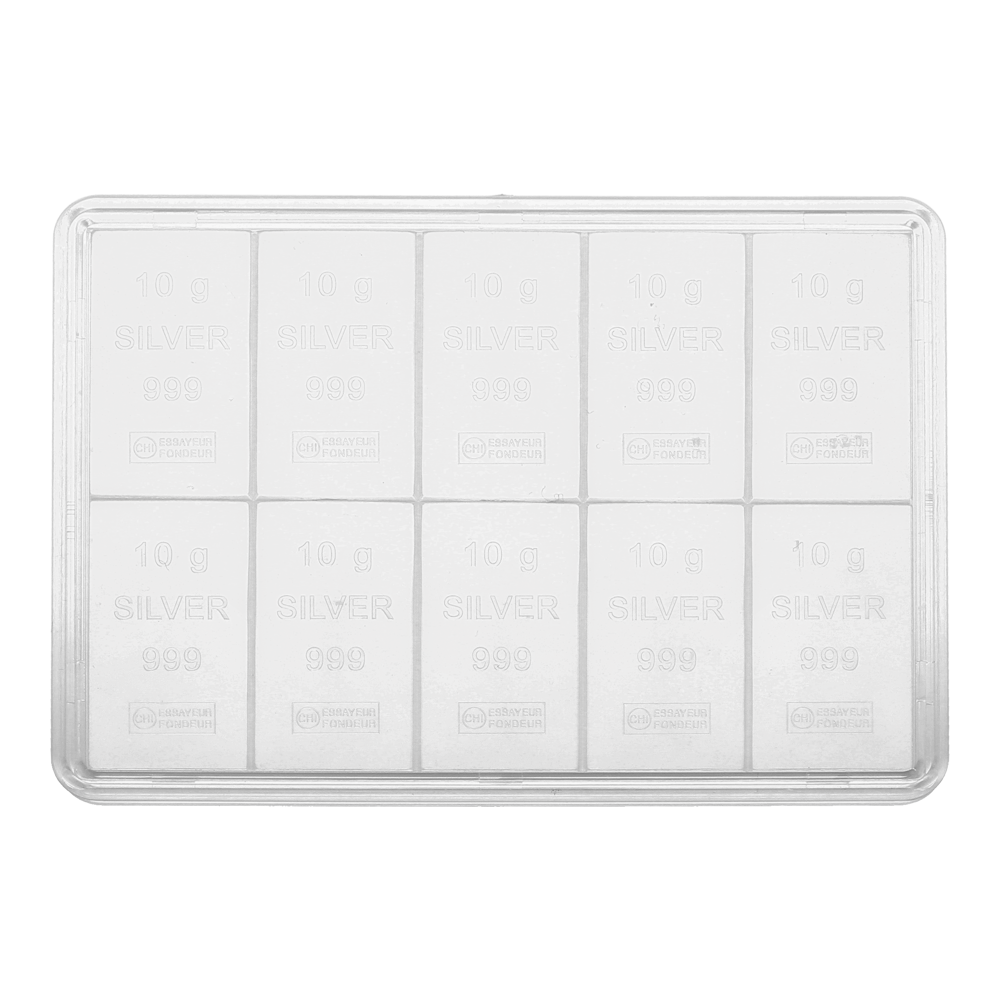 Lingots Valcambi CombiBar 10 x 10 g argent