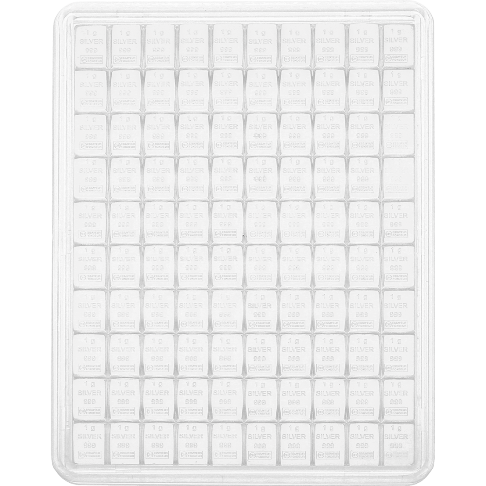Lingots Valcambi CombiBar 100 x 1 g argent