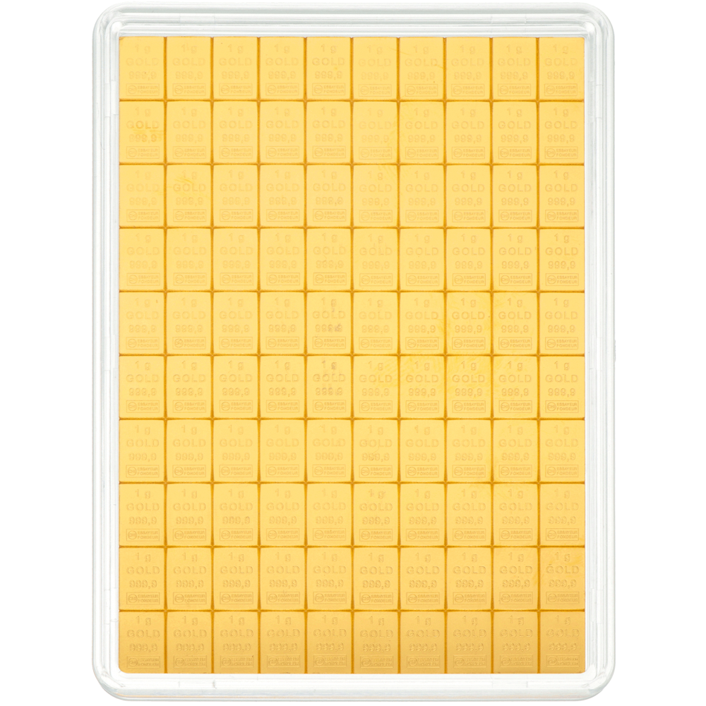Lingots Valcambi CombiBar 100 x 1gr or