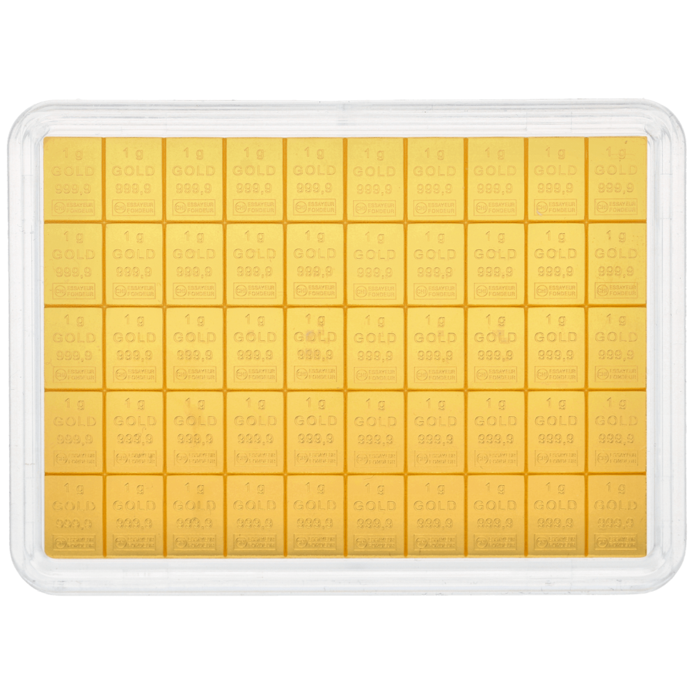 Lingots Valcambi CombiBar 50 x 1gr or