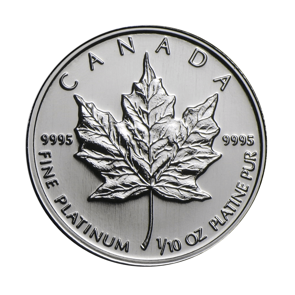 Pièce diverses producteurs/années 1/10 OZ platine