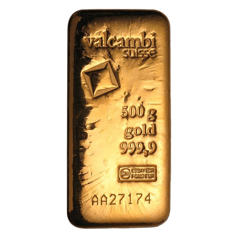 Un lingot d or certifie Valcambi de 500 grammes
