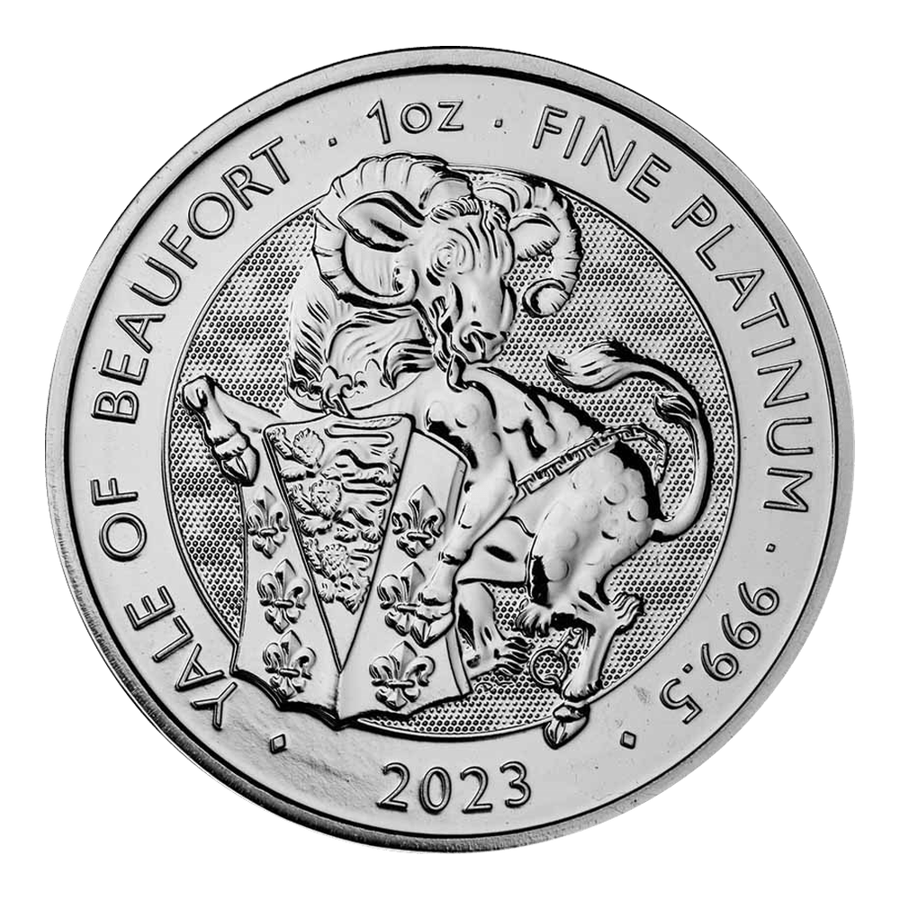 Yale of Beaufort 2023 en platine 1 OZ